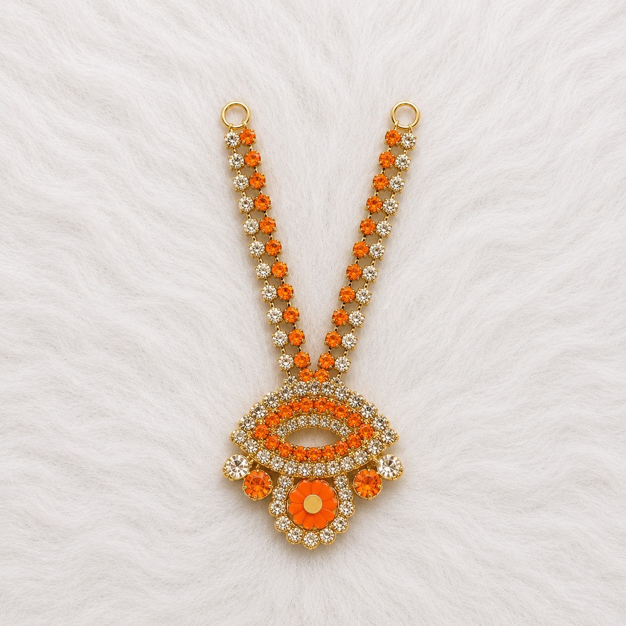 Deity Shingar Special Necklace - 2.5 Inch Length | Suitable for Size 1-7 Laddu Gopal, Radha Rani & Other Deities | Festival & Daily Wear