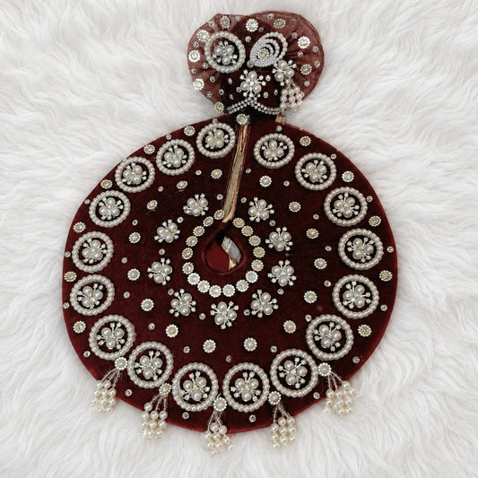 Laddu Gopal Net Poshak with Pagri | Pearl Moti Work | Sizes 0–7 | Multi Color