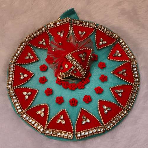 Royal Firozi Colour Laddu Gopal Net Poshak 