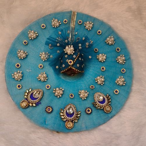 Soft Blue Colour Laddu Gopal Net Poshak