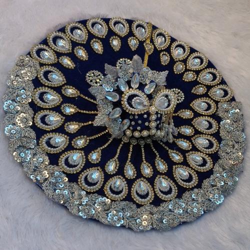 Royal Blue Velvet Designer Poshak