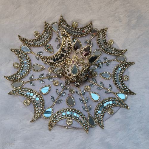 Elegant Royal White Net Heavy Poshak