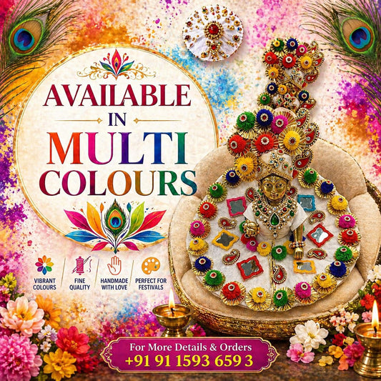 Laddu Gopal Net Dress / Poshak (0-7 Size) | Mirror Work | Multi Color | Festival & Daily Wear