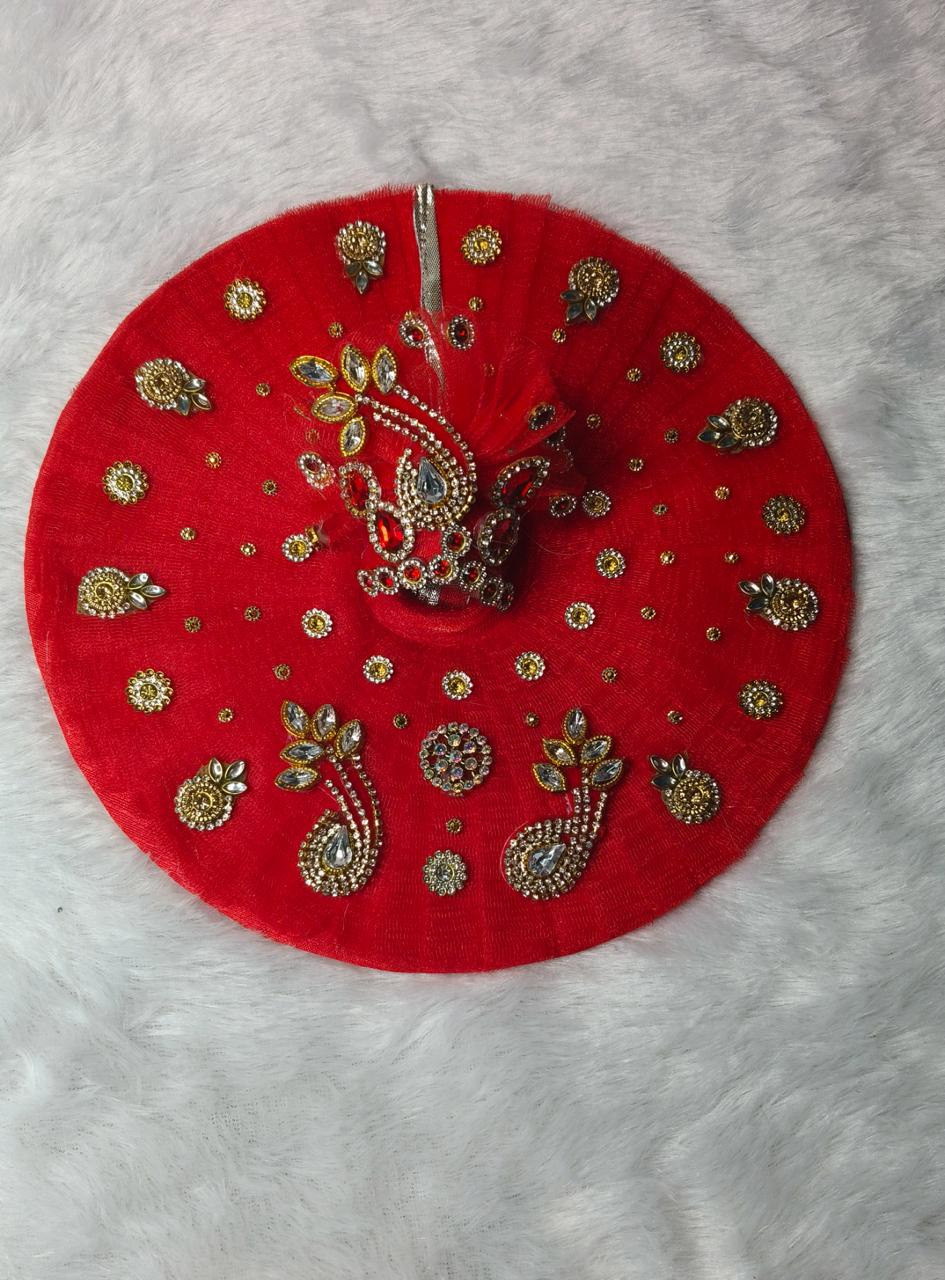 Laddu Gopal Net Dress / Poshak with Pagri (0-7 Size) | Multi Color | Festival & Daily Wear