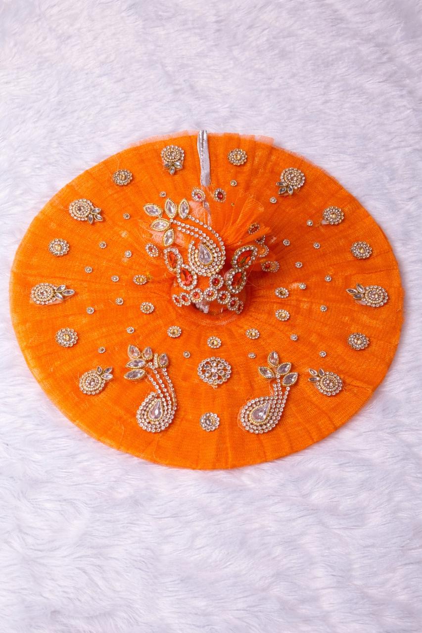 Laddu Gopal Net Dress / Poshak with Pagri (0-7 Size) | Multi Color | Festival & Daily Wear