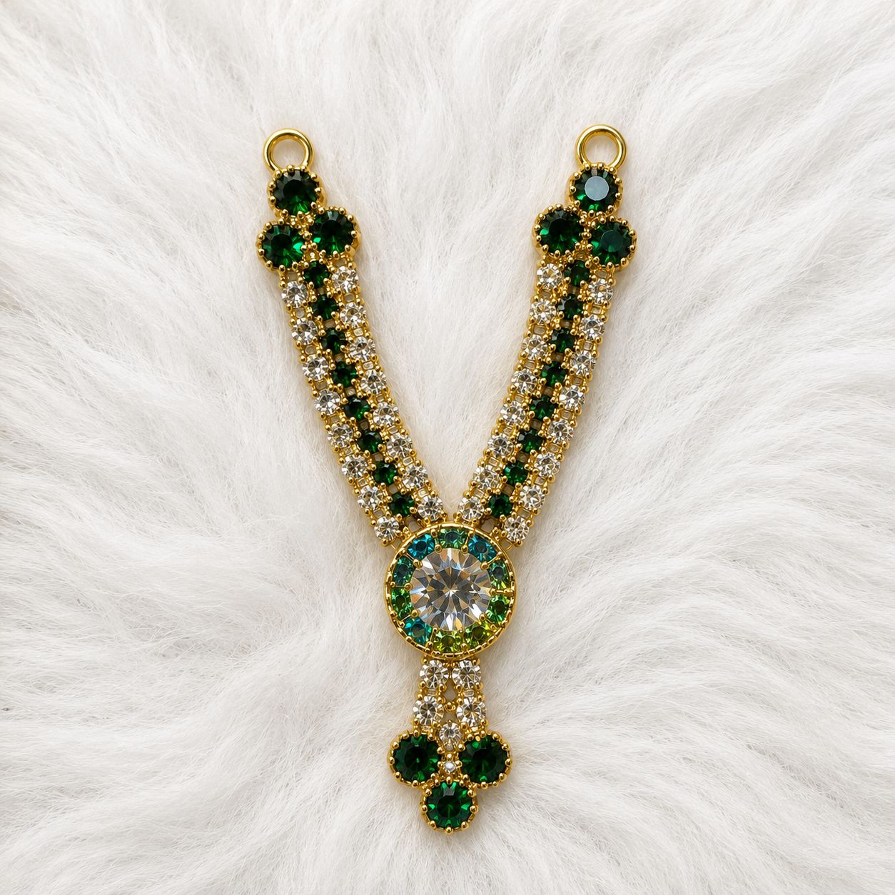 Heavy Necklace for Deity Shingar - Shingar Special | 2.5 Inch Length | Suitable for Size 1-7 Laddu Gopal, Radha Rani & Other Deities | Festival & Daily Wear