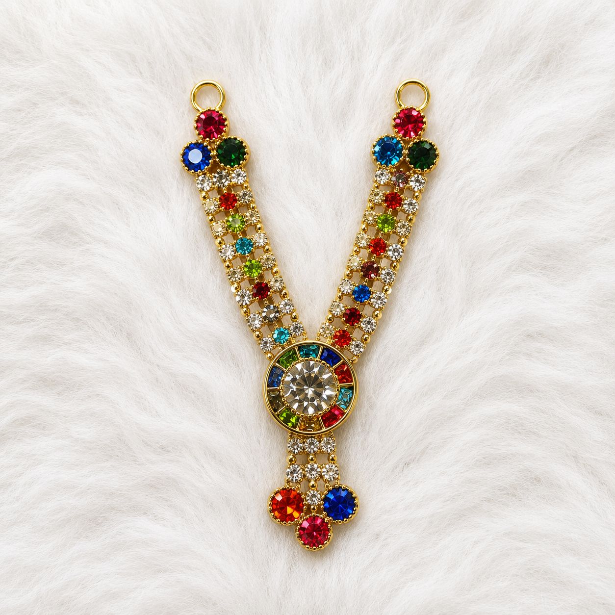 Heavy Necklace for Deity Shingar - Shingar Special | 2.5 Inch Length | Suitable for Size 1-7 Laddu Gopal, Radha Rani & Other Deities | Festival & Daily Wear