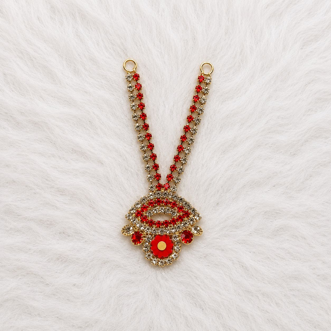 Deity Shingar Special Necklace - 2.5 Inch Length | Suitable for Size 1-7 Laddu Gopal, Radha Rani & Other Deities | Festival & Daily Wear