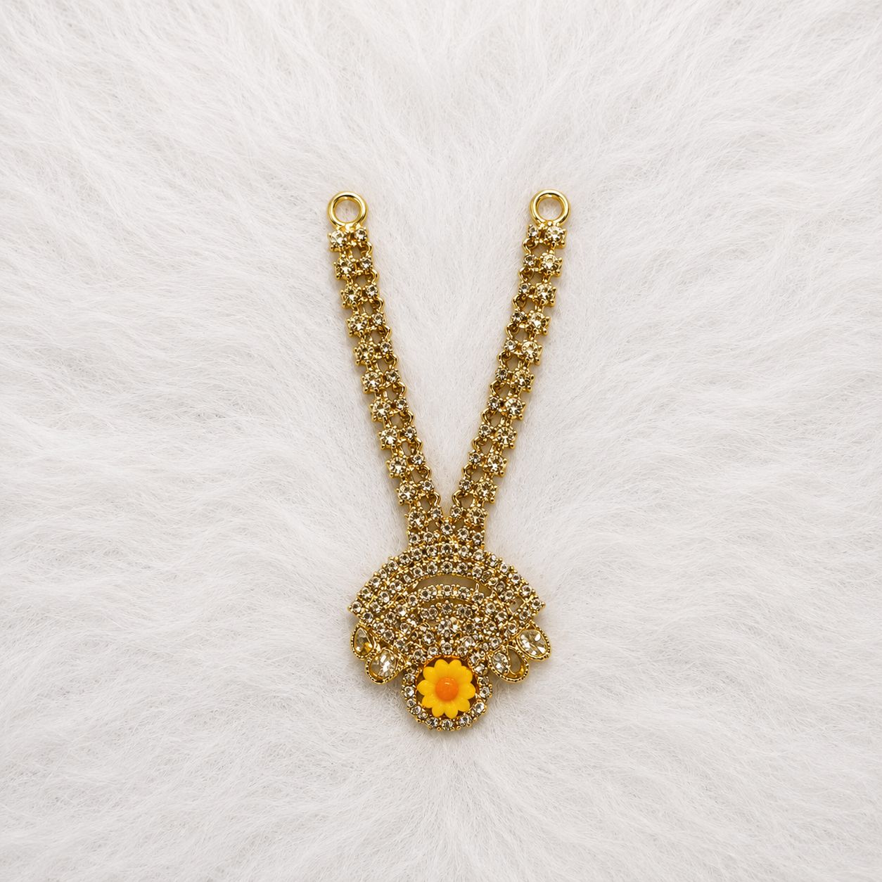 Deity Shingar Special Necklace - 2.5 Inch Length | Suitable for Size 1-7 Laddu Gopal, Radha Rani & Other Deities | Festival & Daily Wear