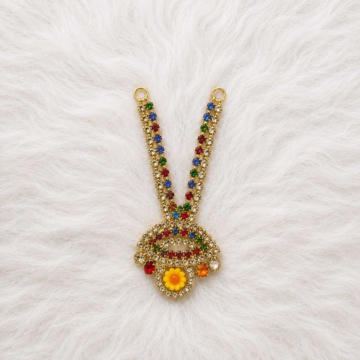 Deity Shingar Special Necklace - 2.5 Inch Length | Suitable for Size 1-7 Laddu Gopal, Radha Rani & Other Deities | Festival & Daily Wear