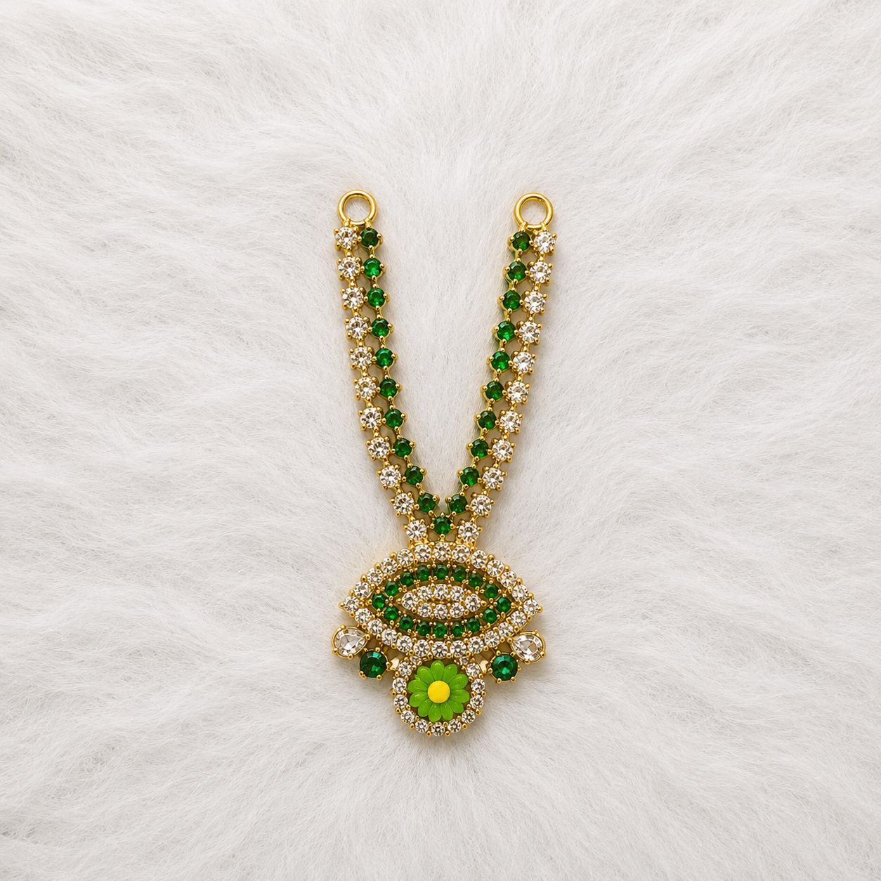 Deity Shingar Special Necklace - 2.5 Inch Length | Suitable for Size 1-7 Laddu Gopal, Radha Rani & Other Deities | Festival & Daily Wear