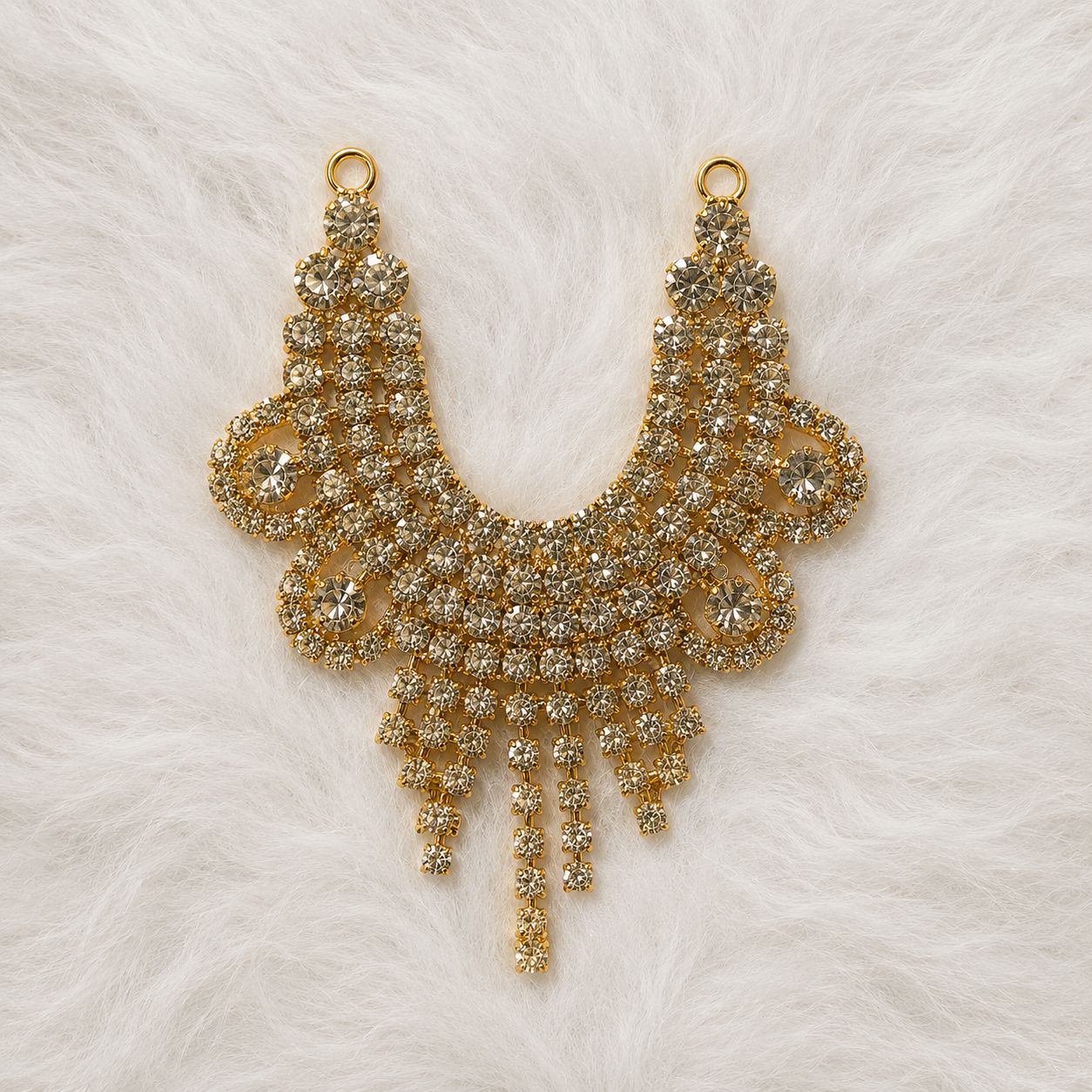 Heavy Necklace for Deity Shingar - 2.5 Inch Length | Suitable for Size 2-7 Laddu Gopal, Radha Rani & Other Deities | Festival & Daily Wear