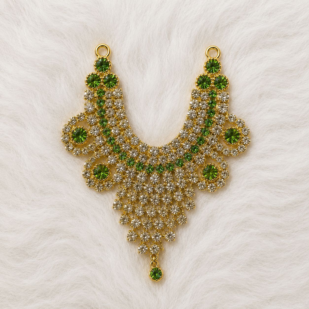 Heavy Necklace for Deity Shingar - 2.5 Inch Length | Suitable for Size 2-7 Laddu Gopal, Radha Rani & Other Deities | Festival & Daily Wear