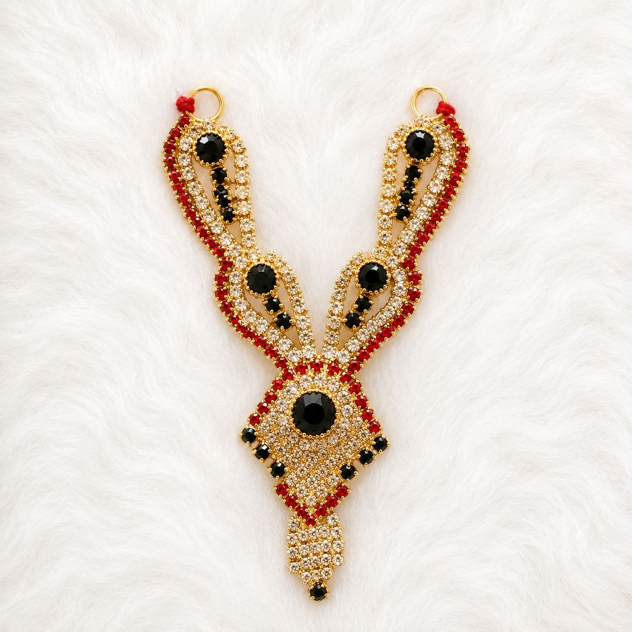 Premium Deity Necklace for Shingar - 3 Inch Length | Suitable for Size 3-8 Laddu Gopal, Radha Rani & Other Deities | Festival & Daily Wear