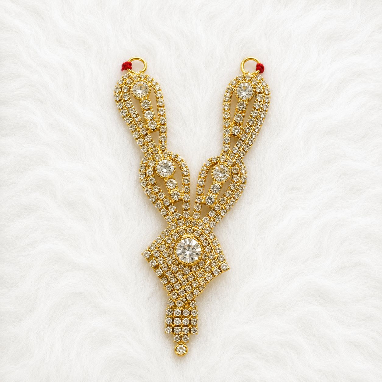 Premium Deity Necklace for Shingar - 3 Inch Length | Suitable for Size 3-8 Laddu Gopal, Radha Rani & Other Deities | Festival & Daily Wear