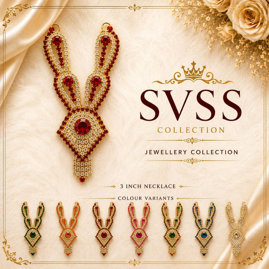 Premium Deity Necklace for Shingar - 3 Inch Length | Suitable for Size 3-8 Laddu Gopal, Radha Rani & Other Deities | Festival & Daily Wear