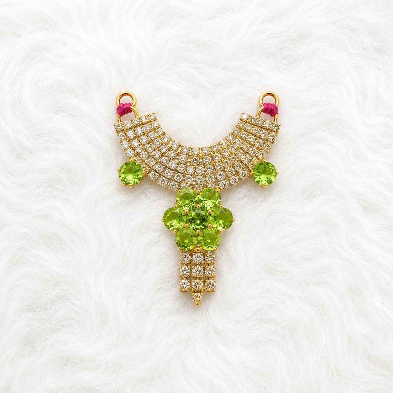 Premium Deity Necklace for Laddu Gopal Shingar - 1.5 Inch Length | Suitable for Size 0-1-2-3 | Radha Rani & Other Deities | Festival & Daily Wear