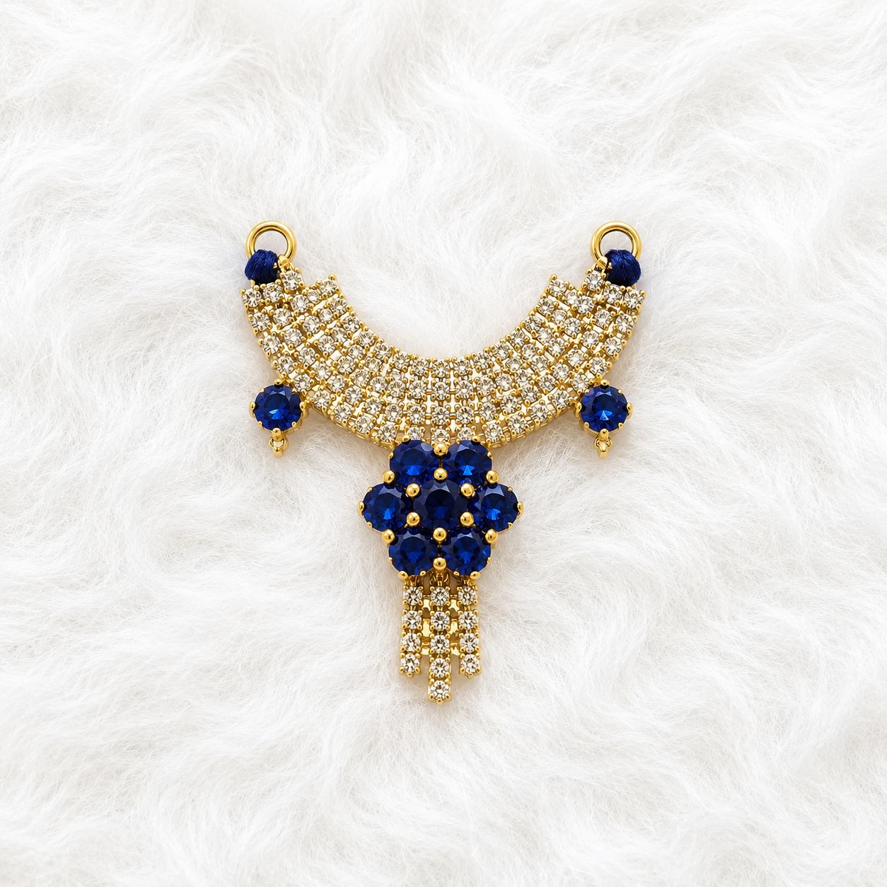 Premium Deity Necklace for Laddu Gopal Shingar - 1.5 Inch Length | Suitable for Size 0-1-2-3 | Radha Rani & Other Deities | Festival & Daily Wear