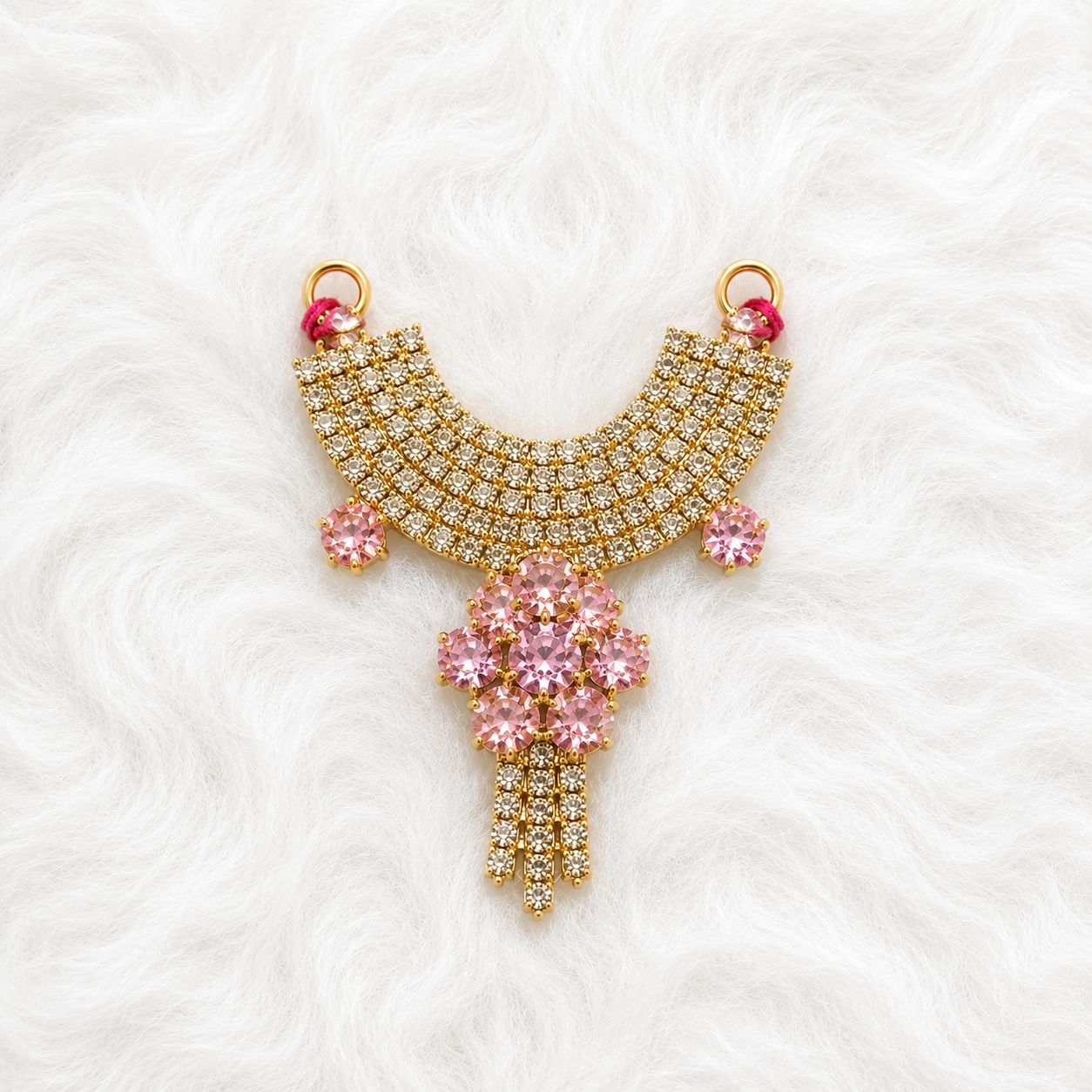 Premium Deity Necklace for Laddu Gopal Shingar - 1.5 Inch Length | Suitable for Size 0-1-2-3 | Radha Rani & Other Deities | Festival & Daily Wear