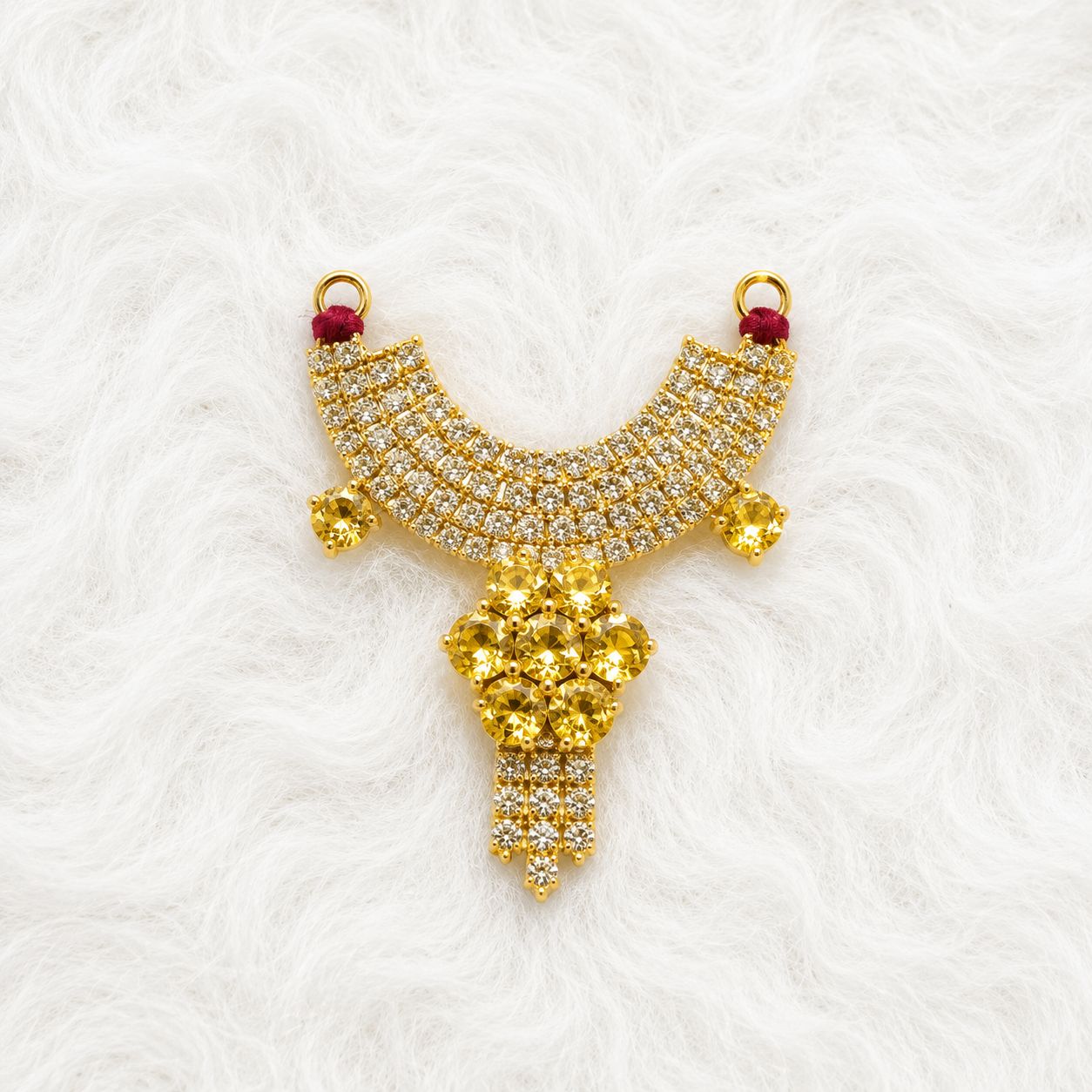 Premium Deity Necklace for Laddu Gopal Shingar - 1.5 Inch Length | Suitable for Size 0-1-2-3 | Radha Rani & Other Deities | Festival & Daily Wear