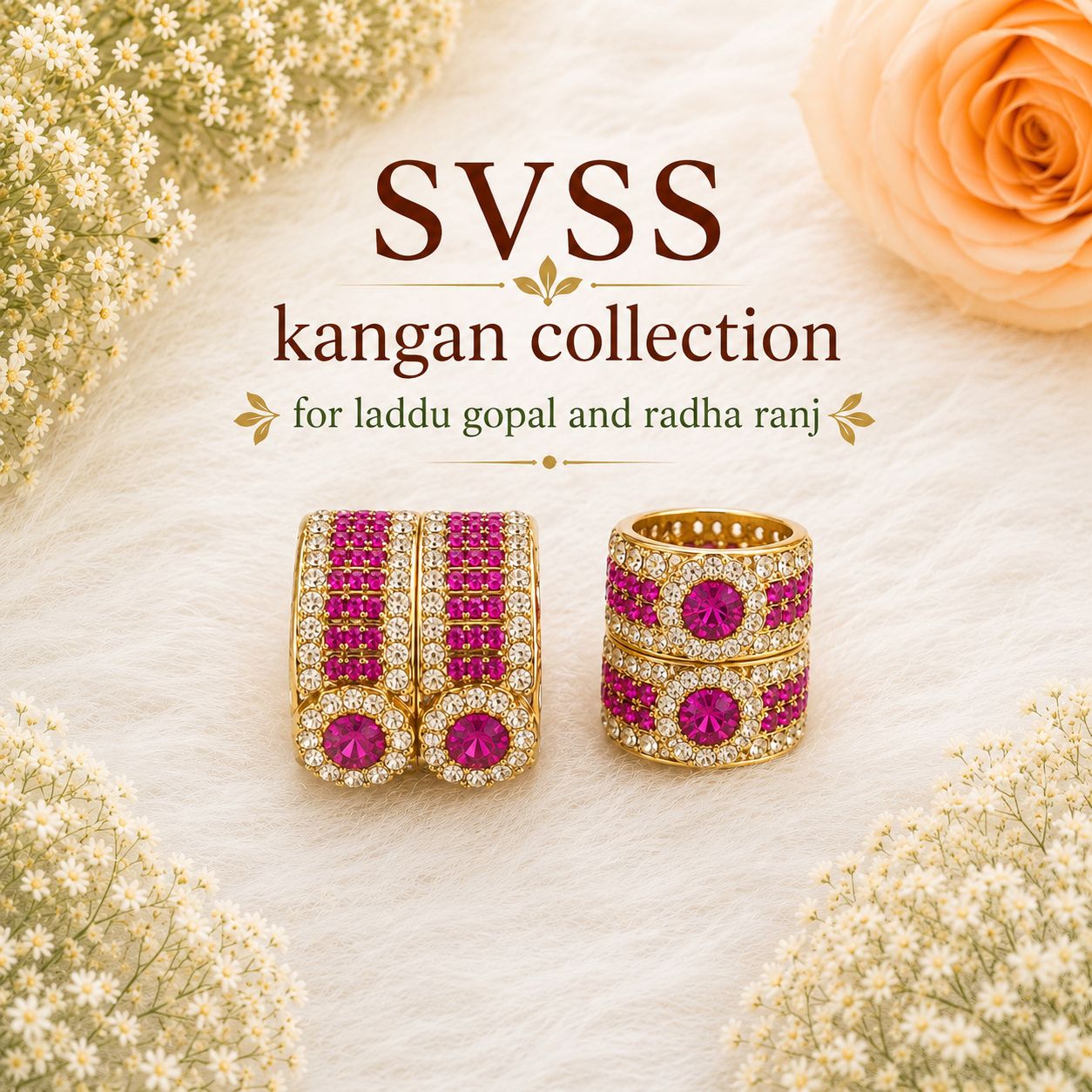 Heavy Kangan - Laddu Gopal & Radha Ranj Shingar | Size 5 to 9 | Festival & Daily Wear