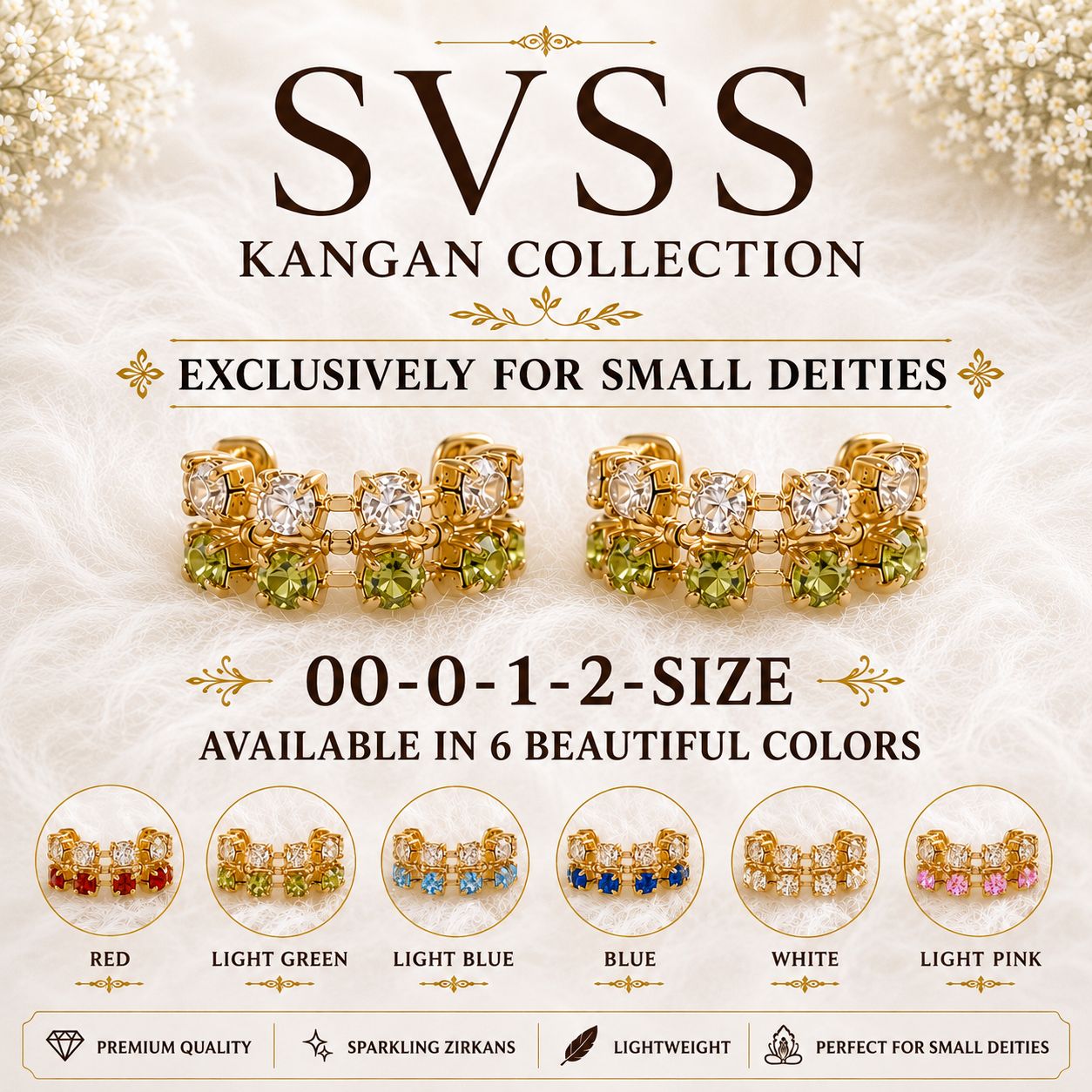 Heavy Kangan - Laddu Gopal & Radha Ranj Shingar | Size 00 to 3 | Festival & Daily Wear