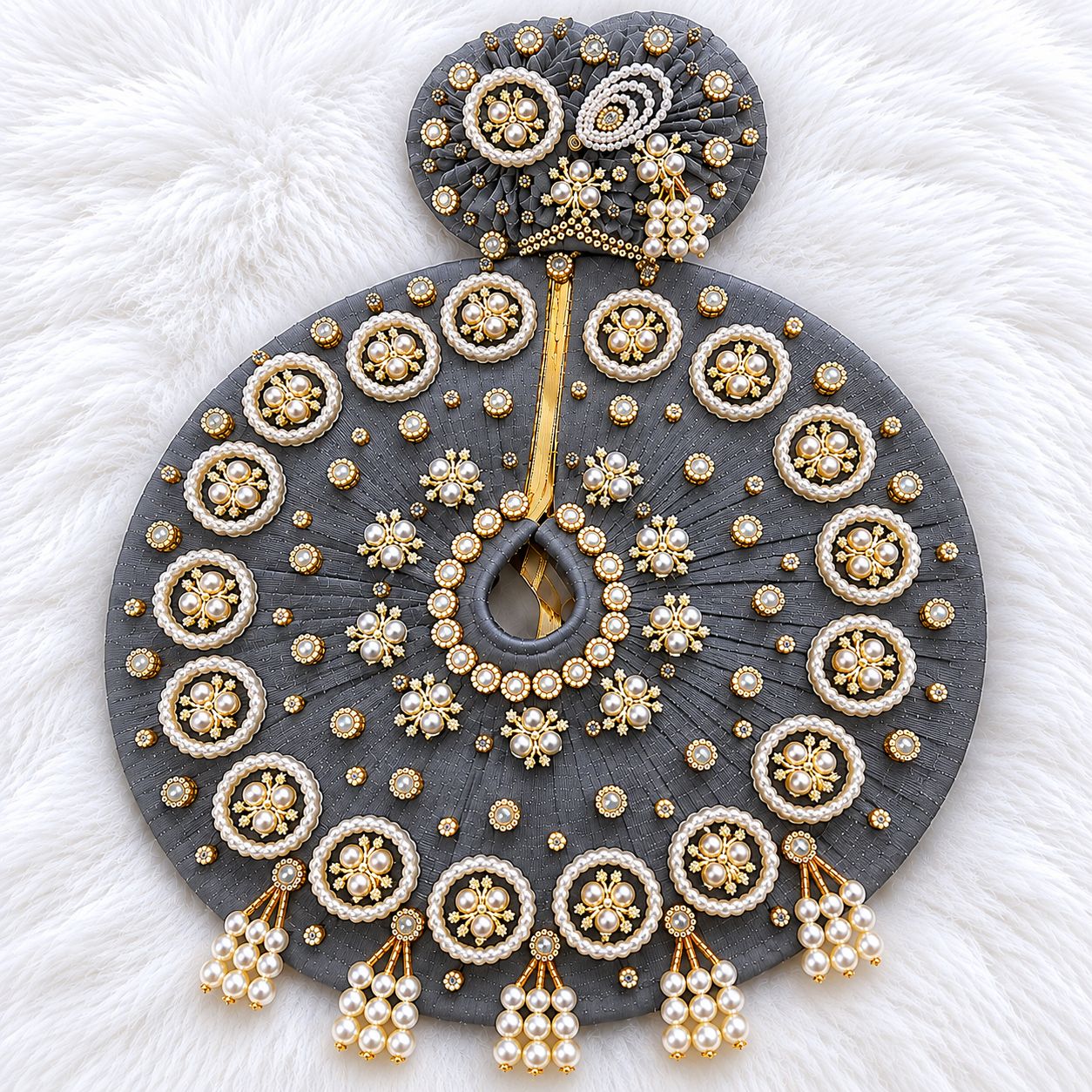 Laddu Gopal Net Poshak with Pagri | Pearl Moti Work | Sizes 0–7 | Multi Color