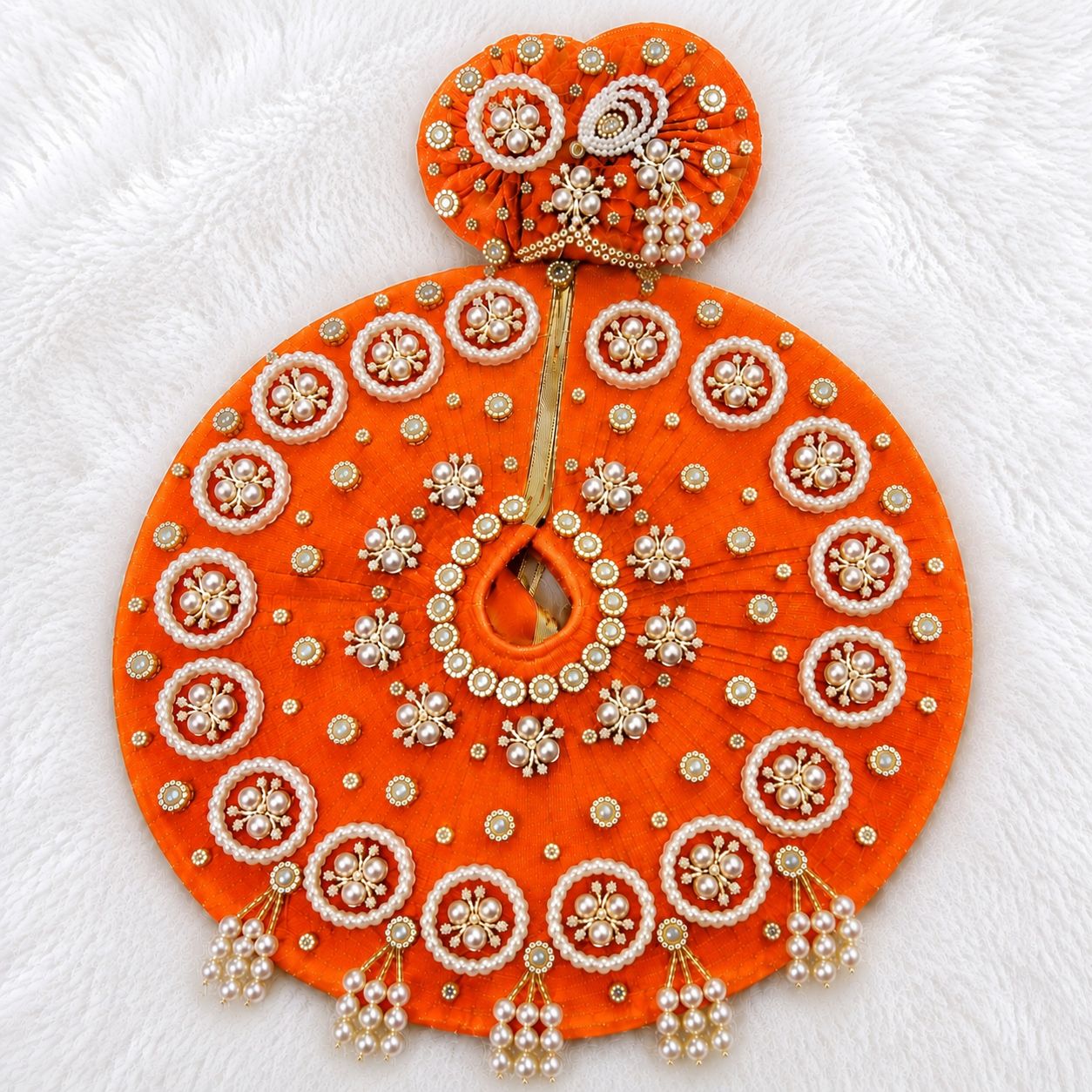Laddu Gopal Net Poshak with Pagri | Pearl Moti Work | Sizes 0–7 | Multi Color